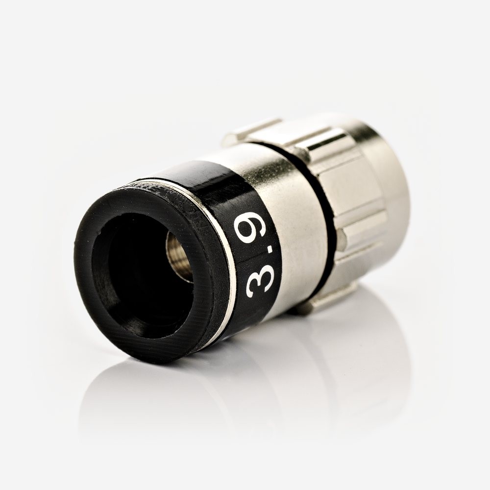 Fuba OVZ 017 Vollmetal Push-On F-Stecker für Koxialkabel mit 3,9 mm Dielektrikum 